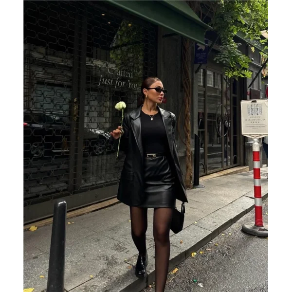 DERİ CEKET  KIA ETEK TAKI  iyah