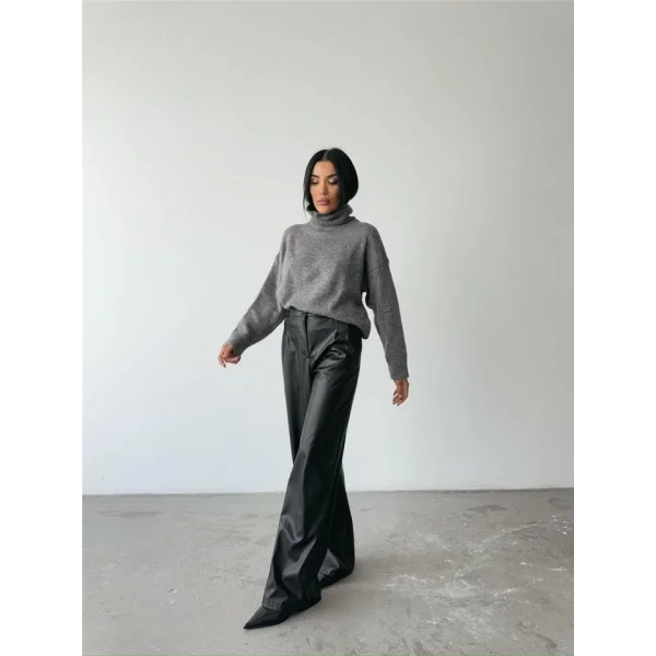 DERİ PAAZZO PANTOON BORU PAÇA  iyah