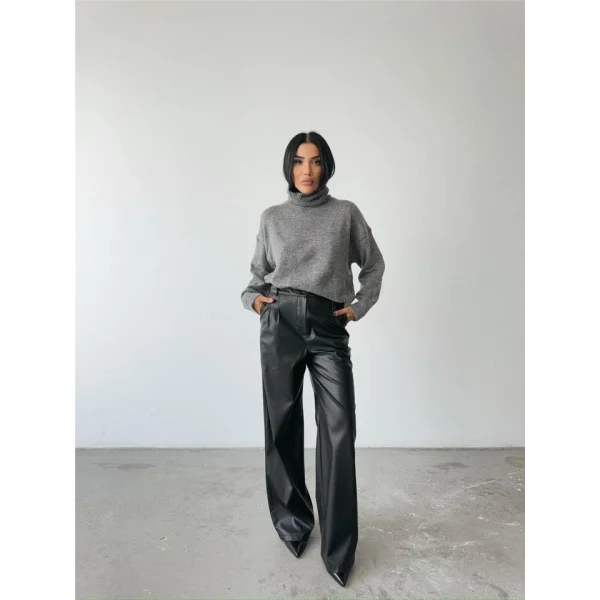 DERİ PAAZZO PANTOON BORU PAÇA  iyah