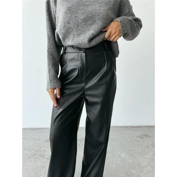 DERİ PAAZZO PANTOON BORU PAÇA  iyah