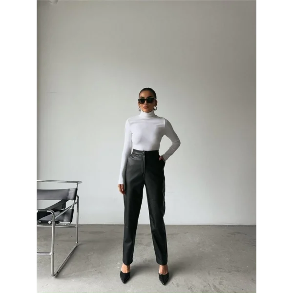 DERİ PANTOON DİZ PARÇAI  iyah