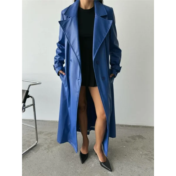 DERİ TRENÇKOT - Saks