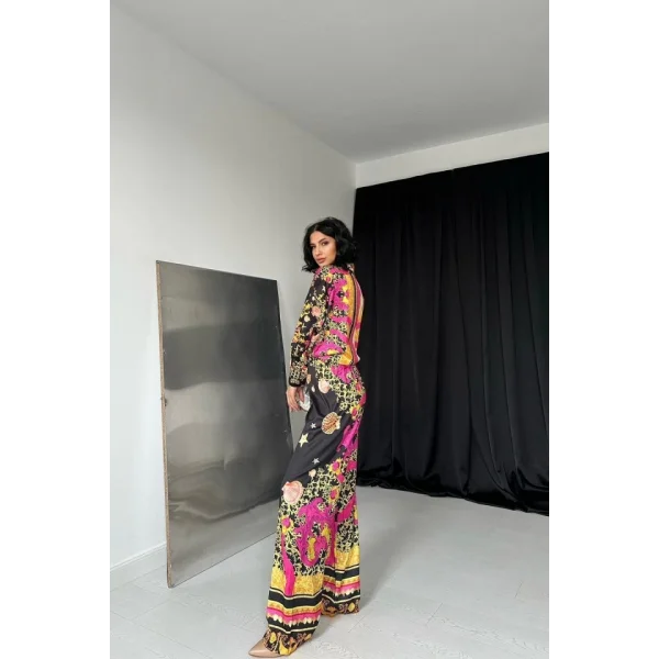 Desenli Gömlek Ve Desenli Pantolon Takım