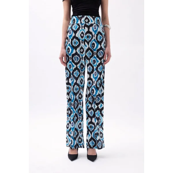 Desenli Saten Pantolon