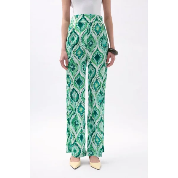 Desenli Saten Pantolon