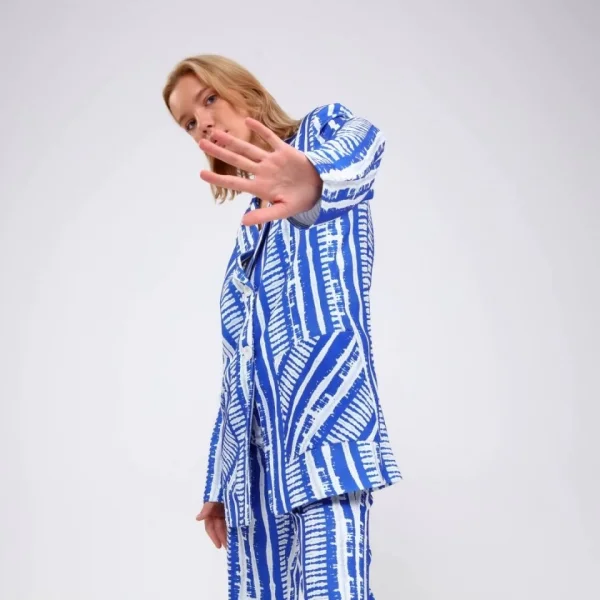 Di̇ji̇tal Baski Çi̇zgi̇li̇ Ceket