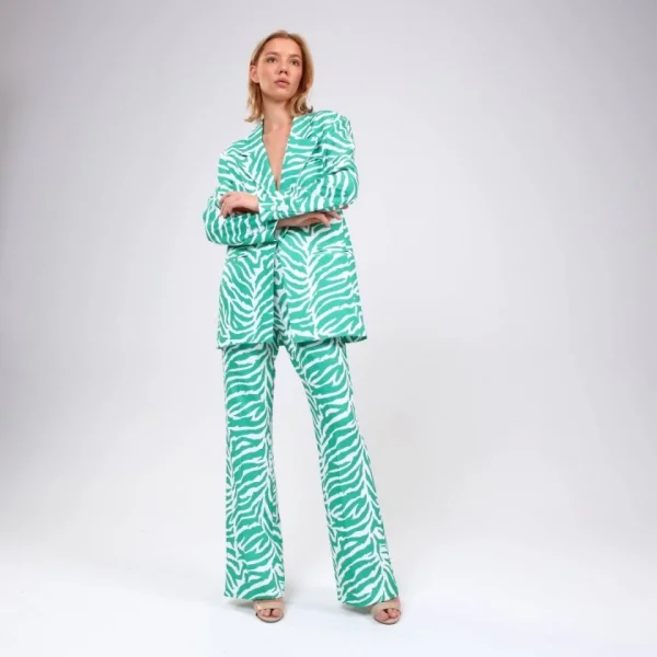 Di̇ji̇tal Baski Zebra Desenli̇ Ceket