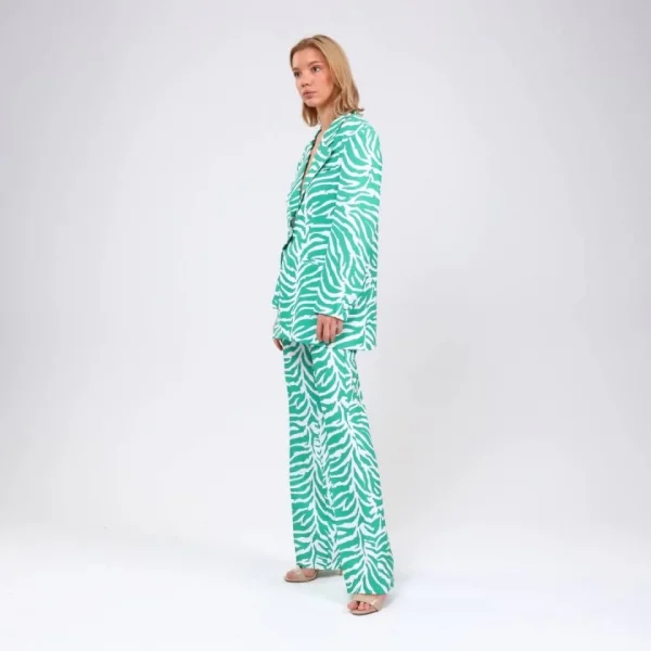 Di̇ji̇tal Baski Zebra Desenli̇ Ceket