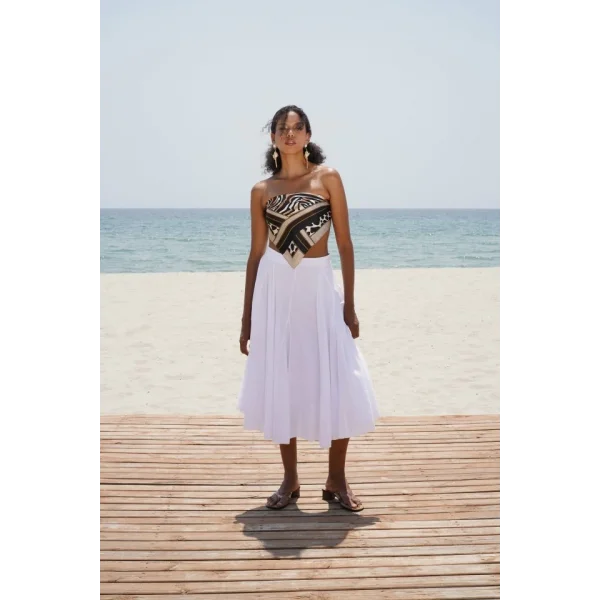 Dikiş Detay Maxi Etek