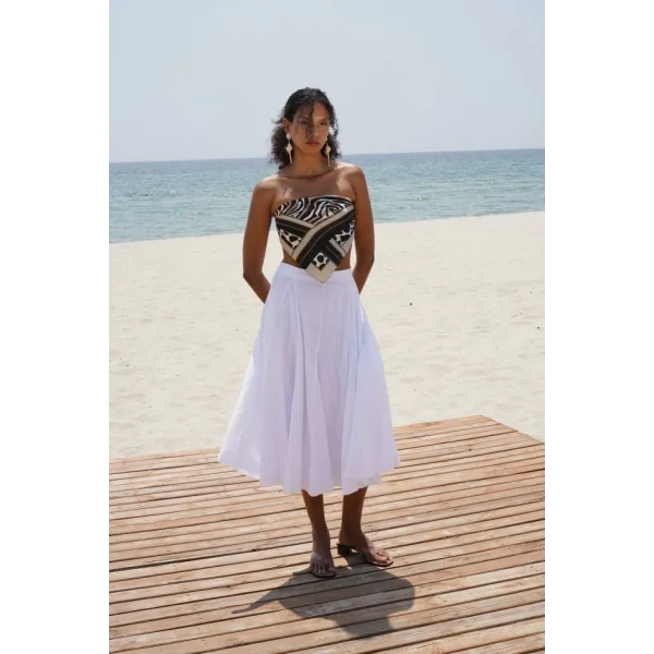 Dikiş Detay Maxi Etek