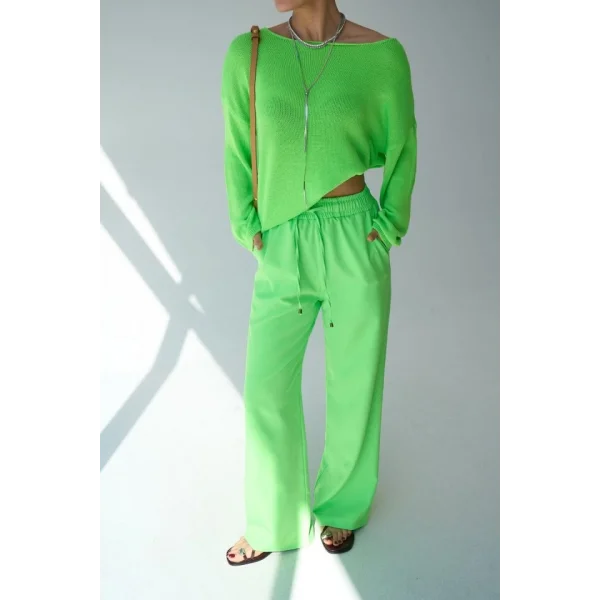 Dokuma Pantolon - Fıstık Yeşili