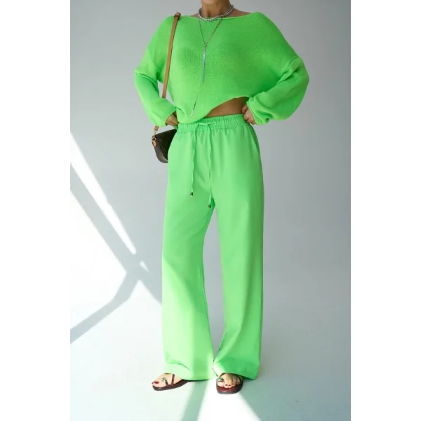 Dokuma Pantolon - Fıstık Yeşili