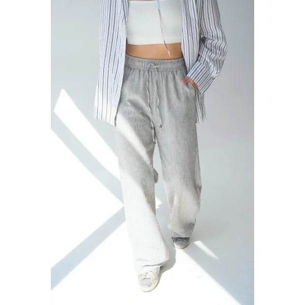 Dokuma Pantolon - Gri