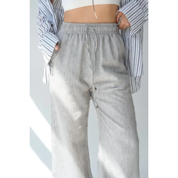 Dokuma Pantolon - Gri