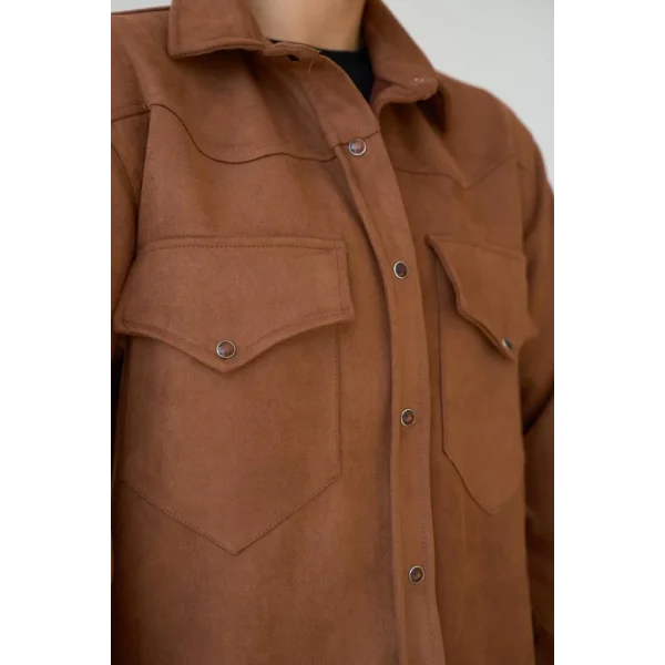 Dokuma üet Gömlek  Taba