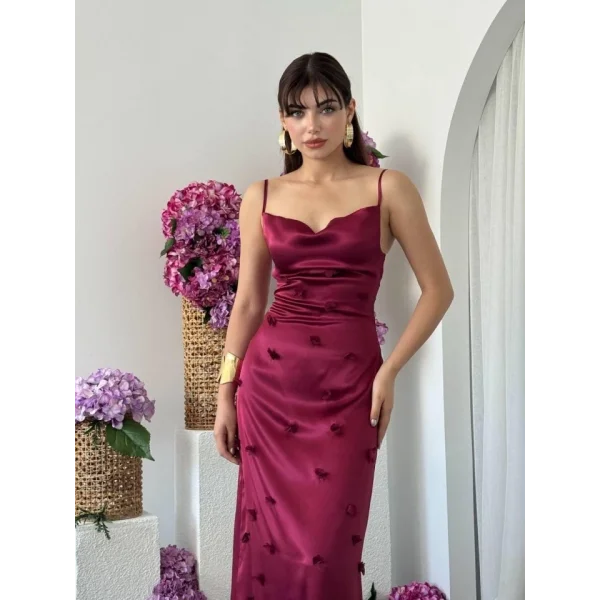 Dora Çiçek Detaylı Elbise