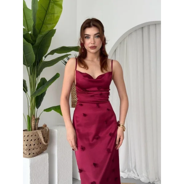 Dora Çiçek Detaylı Elbise