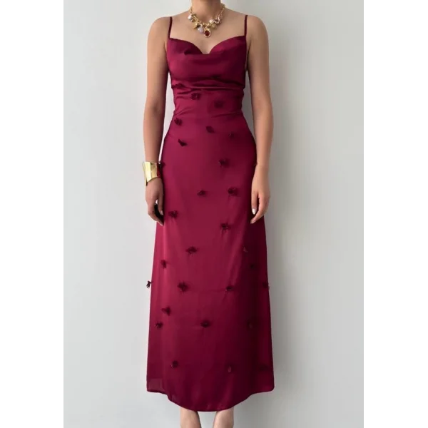 Dora Çiçek Detaylı Elbise