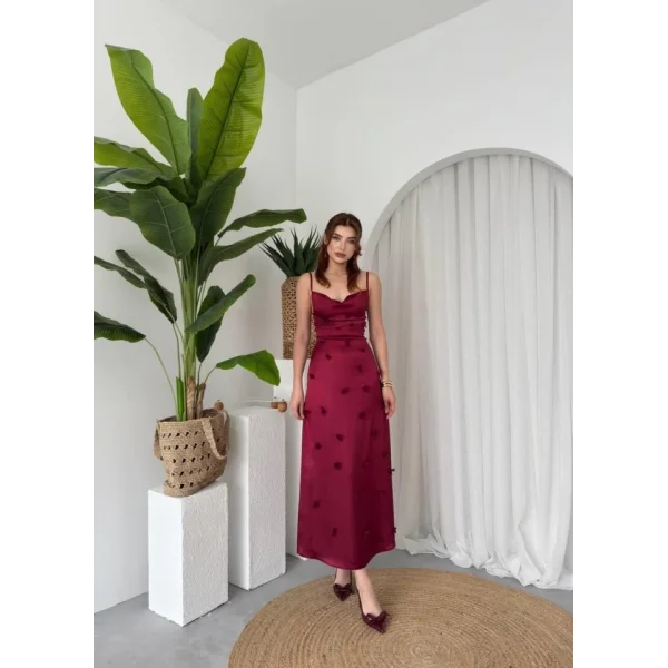 Dora Çiçek Detaylı Elbise