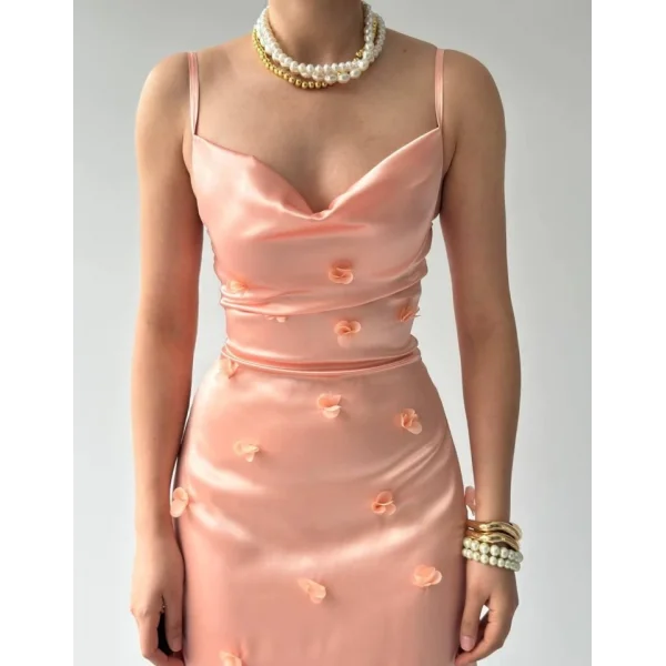 Dora Çiçek Detaylı Elbise