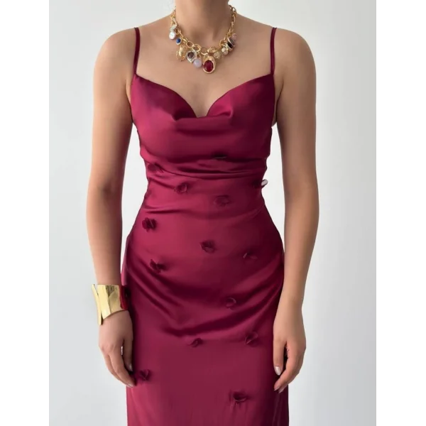 Dora Çiçek Detaylı Elbise