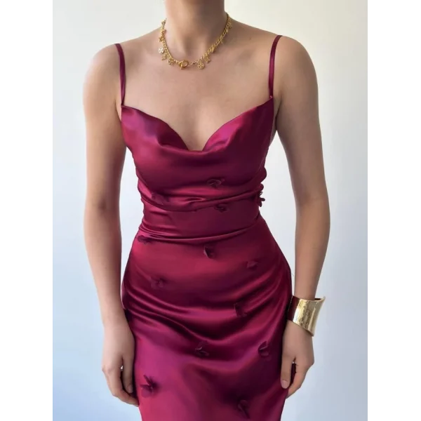 Dora Çiçek Detaylı Elbise