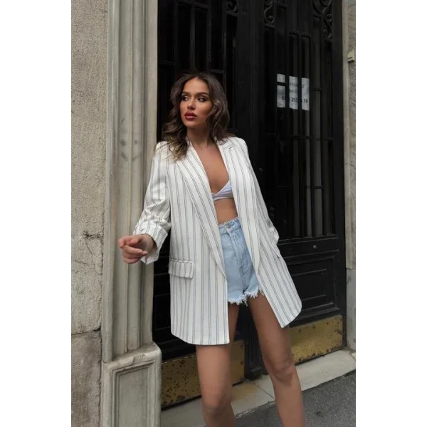 Dreamy Çizgili Blazer Ceket 6091-24