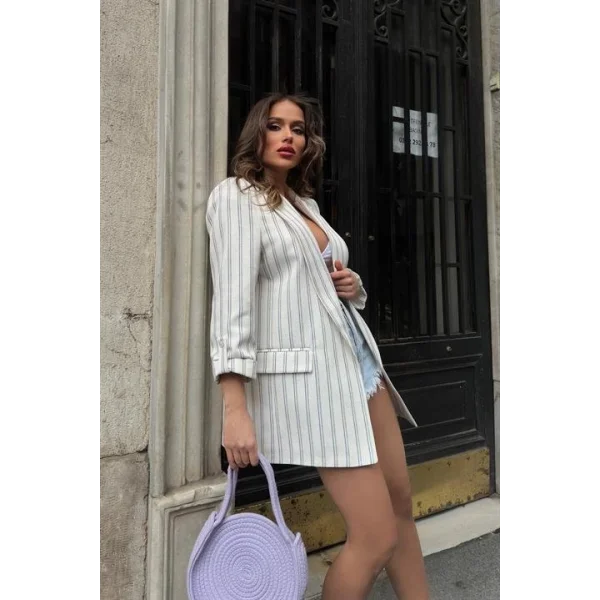 Dreamy Çizgili Blazer Ceket 6091-24