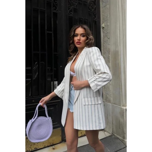Dreamy Çizgili Blazer Ceket 6091-24