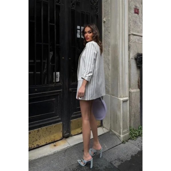 Dreamy Çizgili Blazer Ceket 6091-24