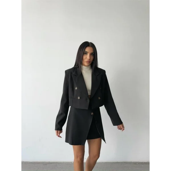 DÜĞE DETAYI ETEK  CROP CEKET TAKI  iyah