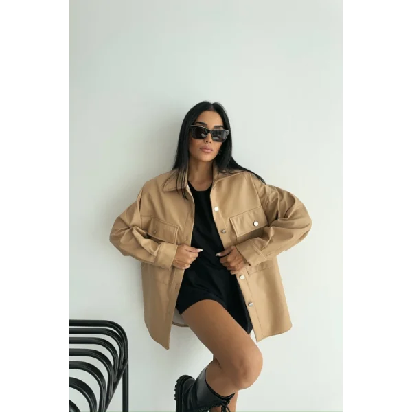 DÜĞEİ DERİ GÖEK BOYFRİEND  Bej