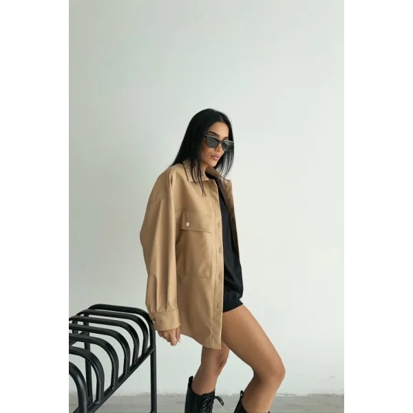 DÜĞEİ DERİ GÖEK BOYFRİEND  Bej