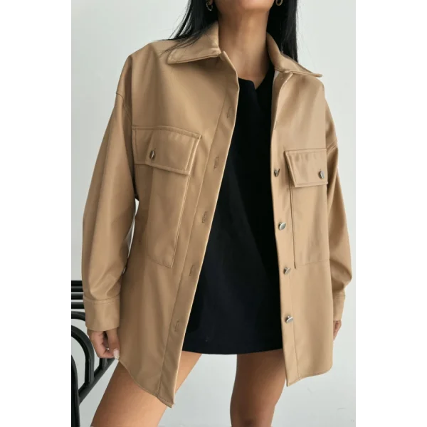 DÜĞEİ DERİ GÖEK BOYFRİEND  Bej