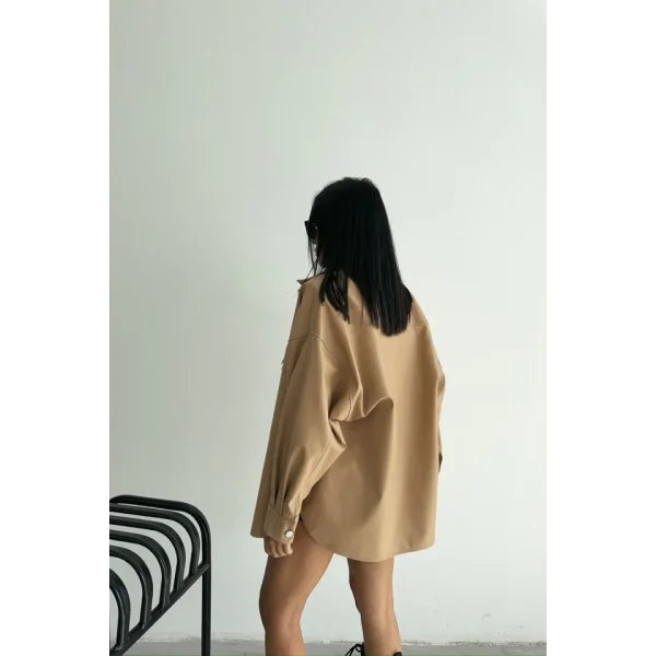 DÜĞEİ DERİ GÖEK BOYFRİEND  Bej