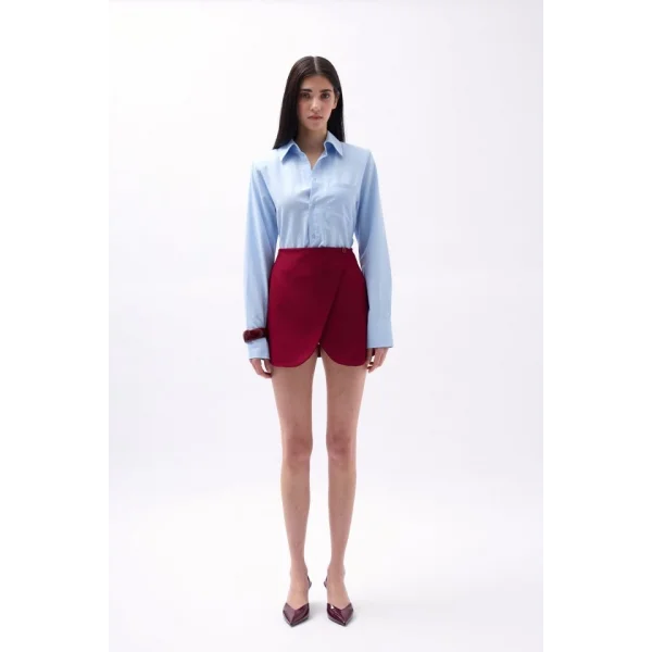 Düğme Detay Anvelop Mini Etek