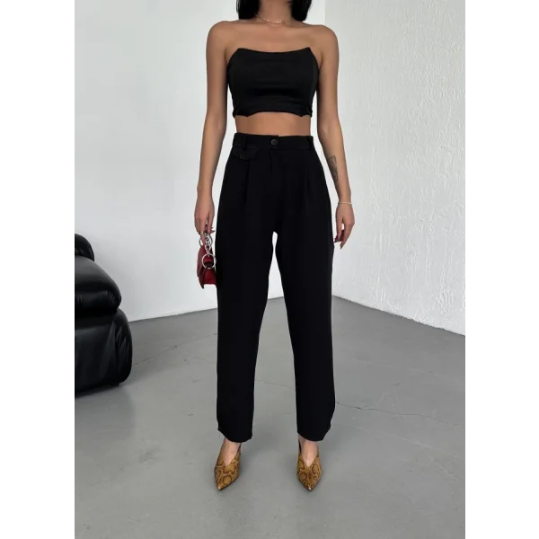 Düğmeli̇ Cep Kapakli Pantolon