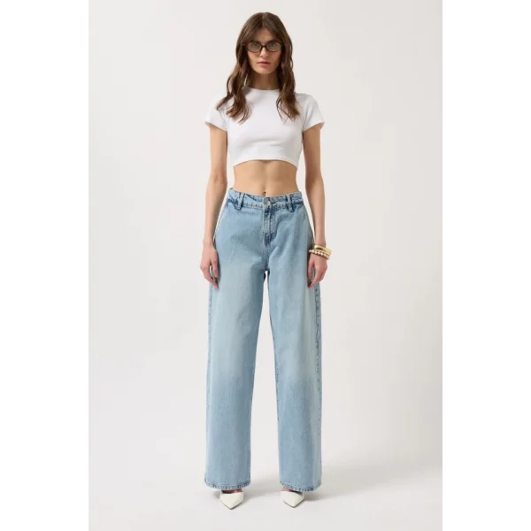 Düşük Bel Straight Jean