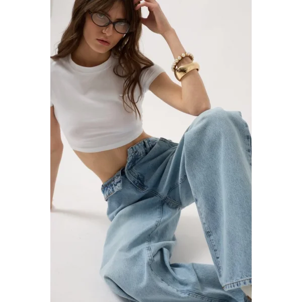 Düşük Bel Straight Jean