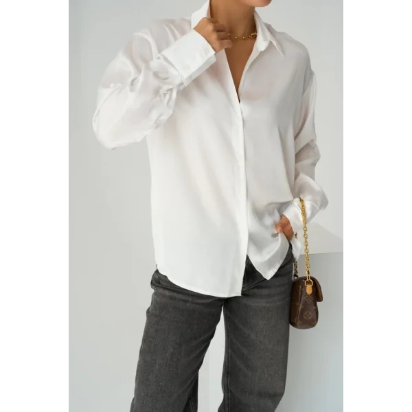 Düz aten Gömlek  Ekru