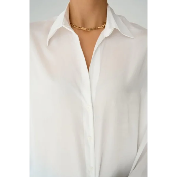 Düz aten Gömlek  Ekru