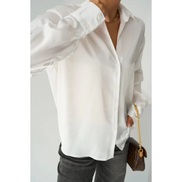 Düz aten Gömlek  Ekru