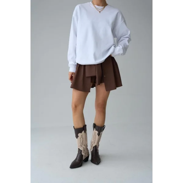 Düz SweatShirt - Beyaz