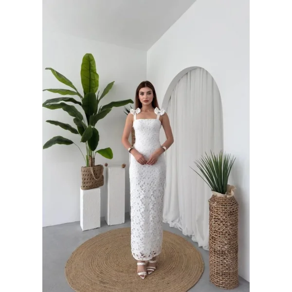 Egra Fiyonk Detaylı Elbise