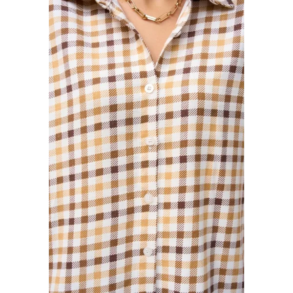 Ekoseli Gömlek  KAHVE