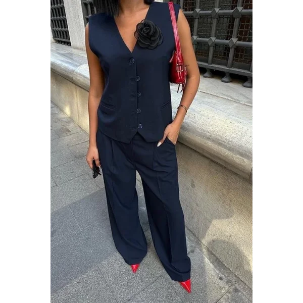 Elayne Akseuarlı Detay Yelek Takım 9900