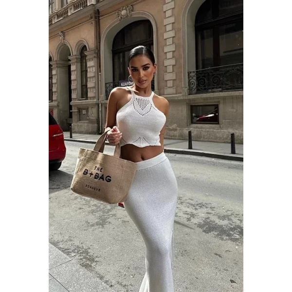 Elena Yırtmaç Detay Crop Takım 9834