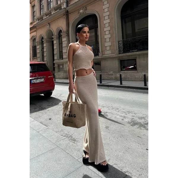 Elena Yırtmaç Detay Crop Takım 9834