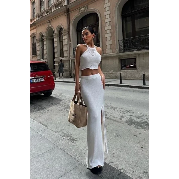 Elena Yırtmaç Detay Crop Takım 9834