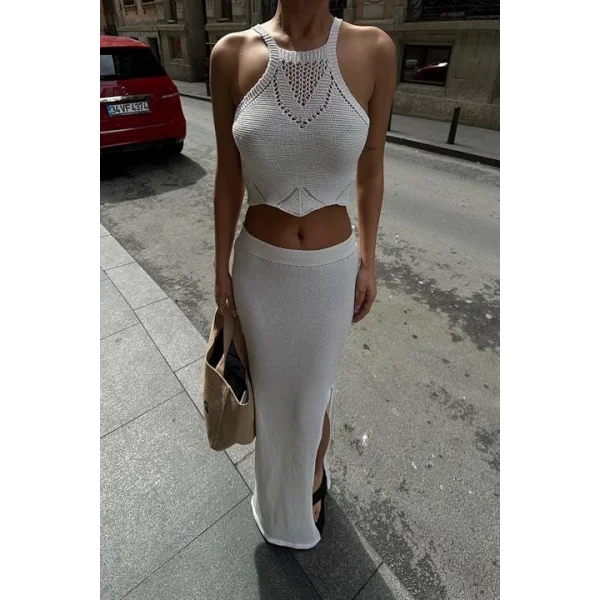 Elena Yırtmaç Detay Crop Takım 9834